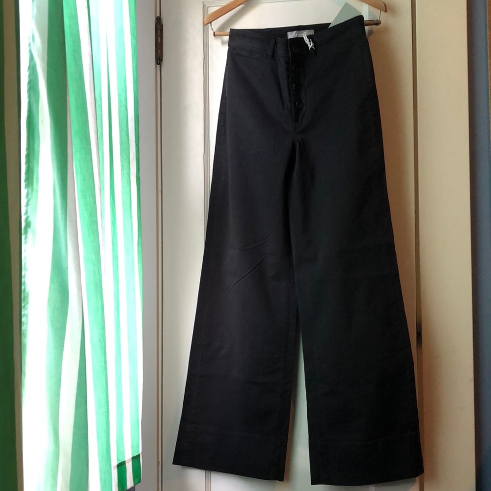 Everlane button fly wide leg chino